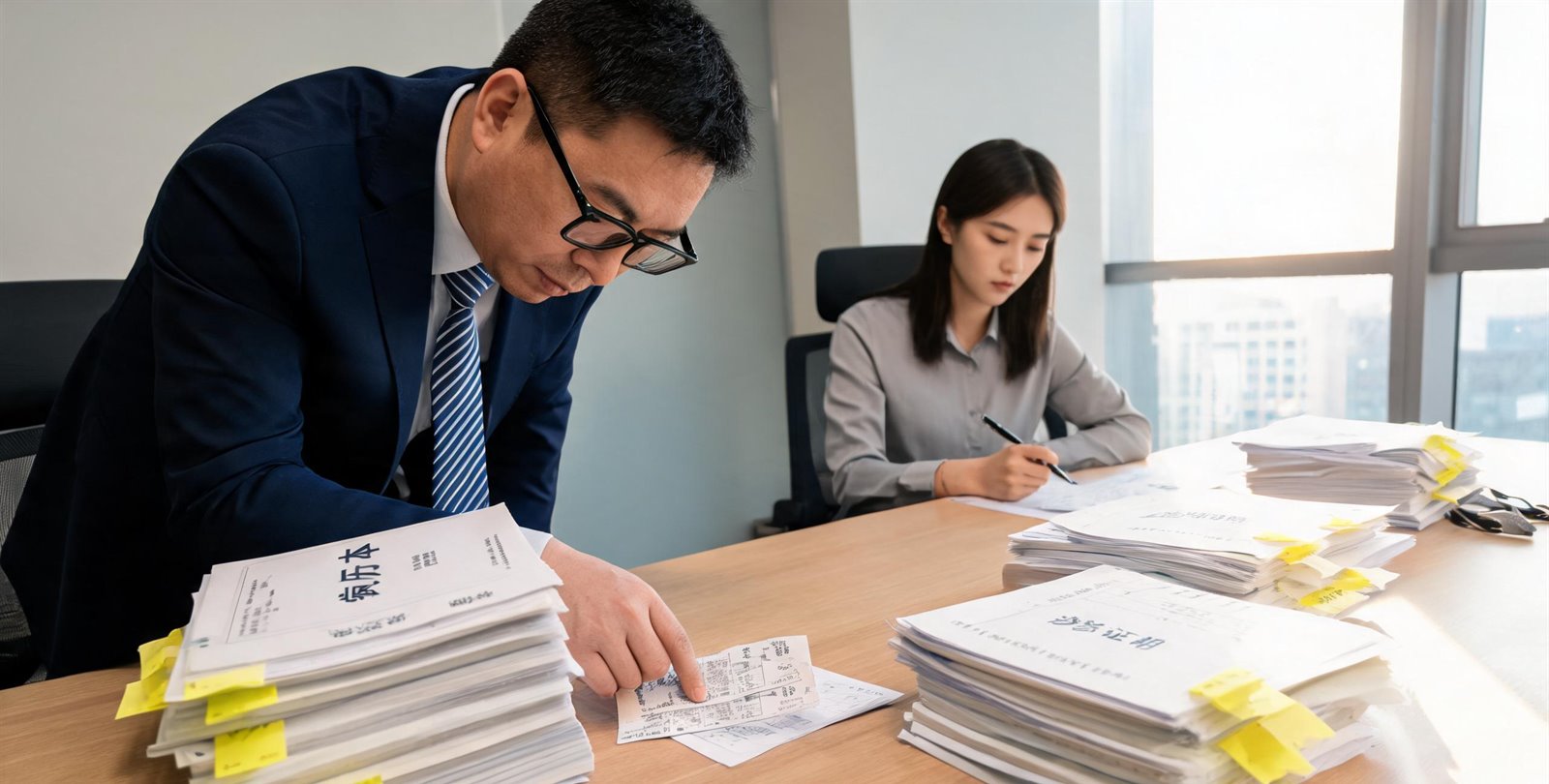 律师逐项核对证据材料